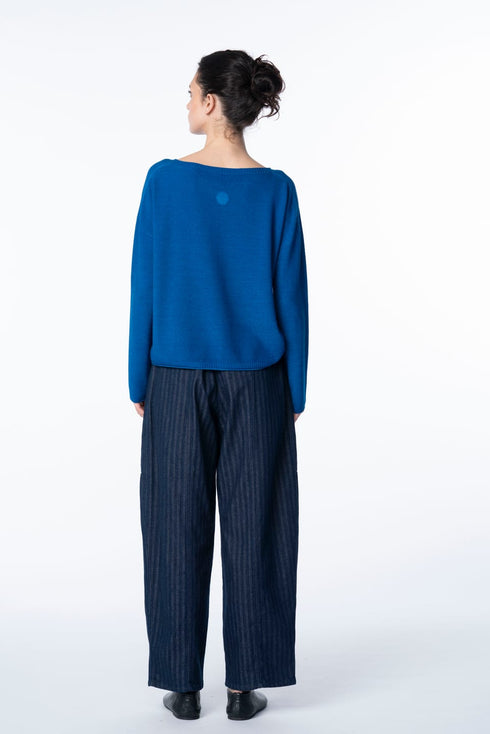 OSKA Hose 6511 Denim mit Fischgratmuster