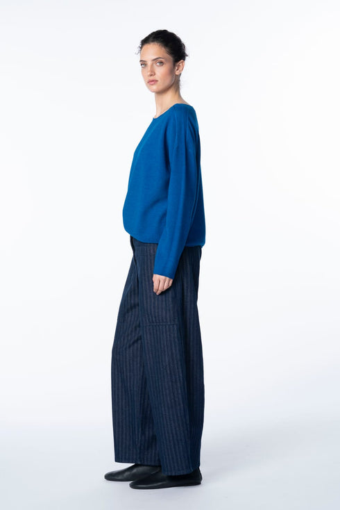 OSKA Hose 6511 Denim mit Fischgratmuster