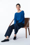 OSKA Hose 6511 Denim mit Fischgratmuster