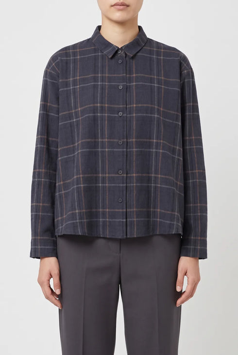 OSKA Bluse 6587 Seersucker-Karo