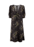 Minikleid mit Blumenprint cacao patterned
