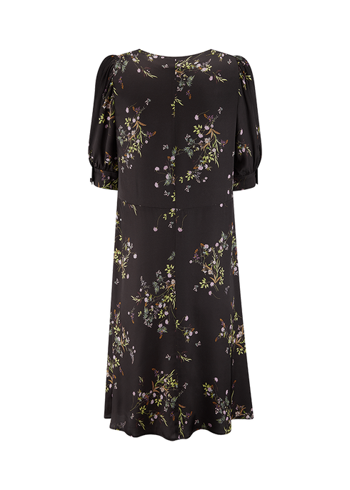 Minikleid mit Blumenprint cacao patterned
