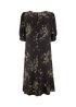 Minikleid mit Blumenprint cacao patterned
