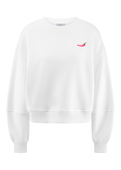 Jersey Sweatshirt mit Print offwhite patterned