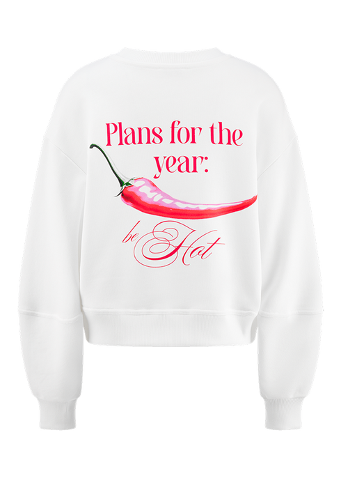 Jersey Sweatshirt mit Print offwhite patterned