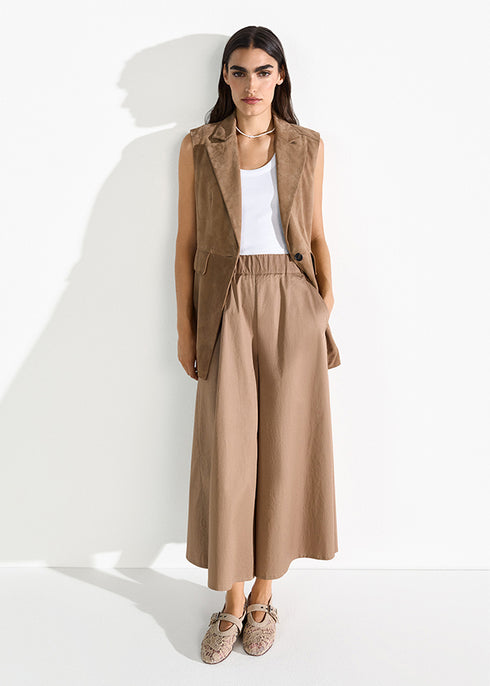 Wide-Fit Popelinehose coconut