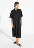 Kleid aus Besticktem Leinen black
