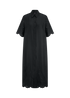 Kleid aus Besticktem Leinen black