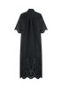 Kleid aus Besticktem Leinen black