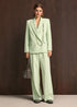 Blazer mit breitem Reverskragen matcha