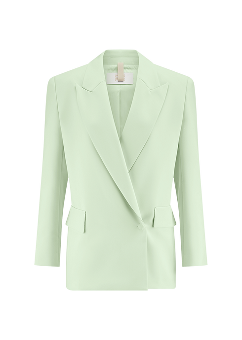 Blazer mit breitem Reverskragen matcha