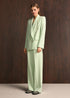 Blazer mit breitem Reverskragen matcha