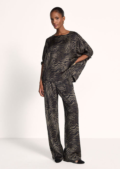 Fließende Bluse Mit Zebra-Print