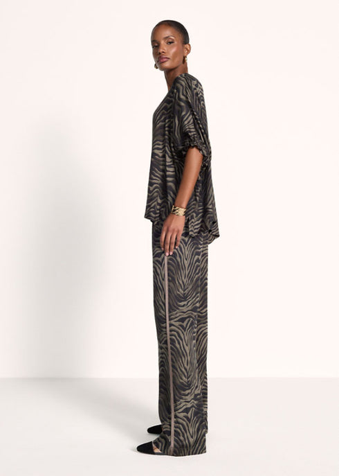 Fließende Bluse Mit Zebra-Print