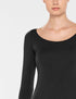Zoe T-Shirt – Modal-Stretch Schwarz