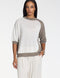Kurzärmeliger Pullover TAUPE