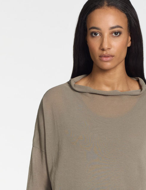 Kurzer Pullover – Baumwolle TAUPE