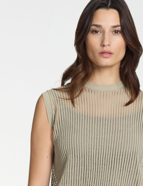 Pullover – Mesh-Effekt SAND