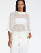 Oversize-Pullover Mesh-Effekt KREIDE