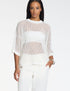 Oversize-Pullover Mesh-Effekt KREIDE
