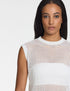Pullover – Mesh-Effekt KREIDE