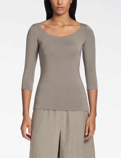 Aleisha T-Shirt - Modal-Stretch TAUPE