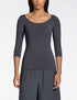 Aleisha T-Shirt - Modal-Stretch ANTHRACITE