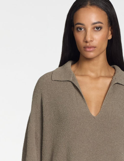 Polopulli – Frotté-Textur TAUPE