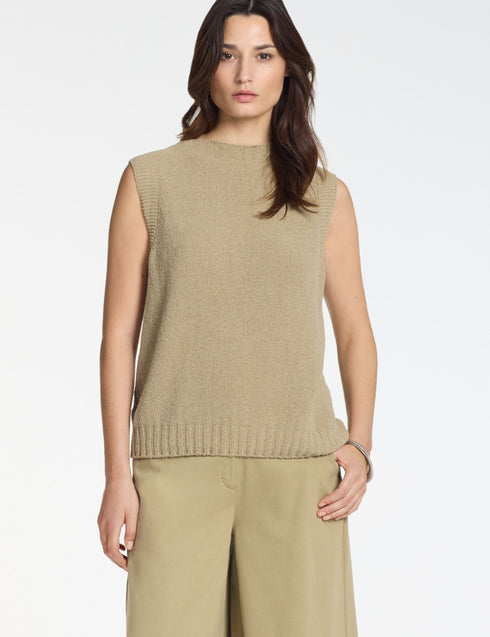 Nahtloser Pullover – Frotté SAND
