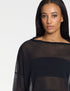 Kurzer Pullover – Baumwolle Schwarz