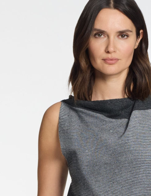 Ärmelloser Pullover – Jacquard Schwarz