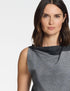 Ärmelloser Pullover – Jacquard Schwarz