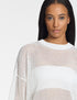 Oversize-Pullover Mesh-Effekt KREIDE