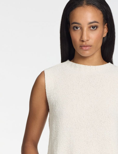 Nahtloser Pullover – Frotté KREIDE