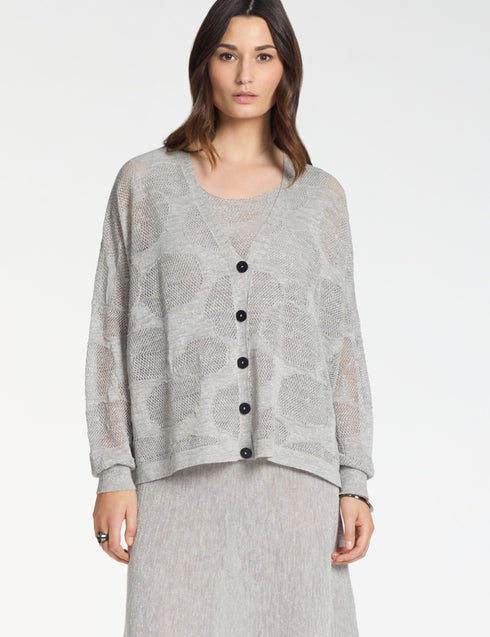 Strickjacke – Baumwollblüten PERLGRÜN