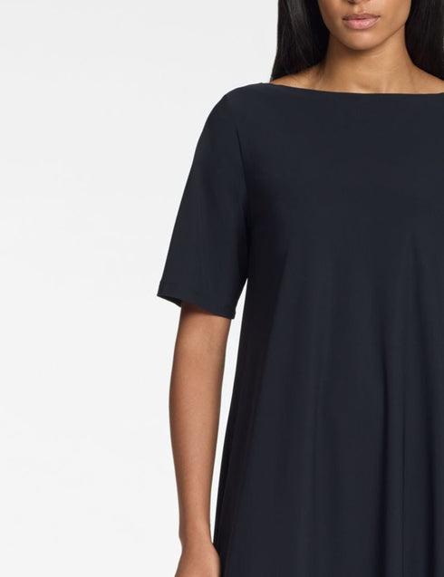 Maxikleid – Techno-Stoff Schwarz