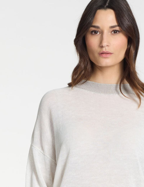 Kurzärmeliger Pullover PERLGRÜN