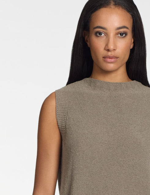 Nahtloser Pullover – Frotté TAUPE