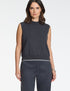 Ärmelloser Pullover – Besatz ANTHRACITE