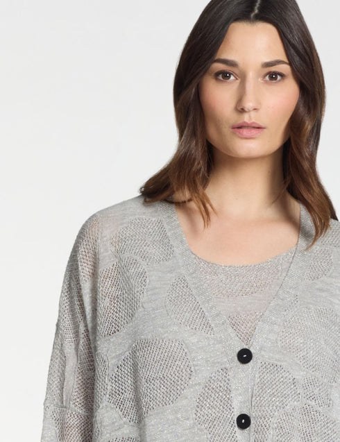 Strickjacke – Baumwollblüten PERLGRÜN