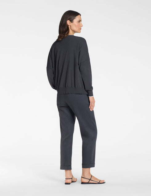 Strickjacke – Besatz ANTHRACITE