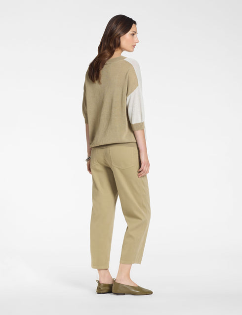 Kurzärmeliger Pullover SAND