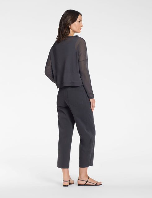 Kurzer Pullover – Baumwolle ANTHRACITE