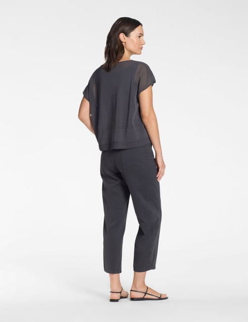 V-Pullover – Mako-Baumwolle ANTHRACITE