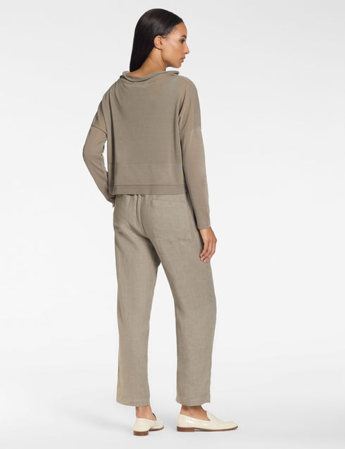 Kurzer Pullover – Baumwolle TAUPE