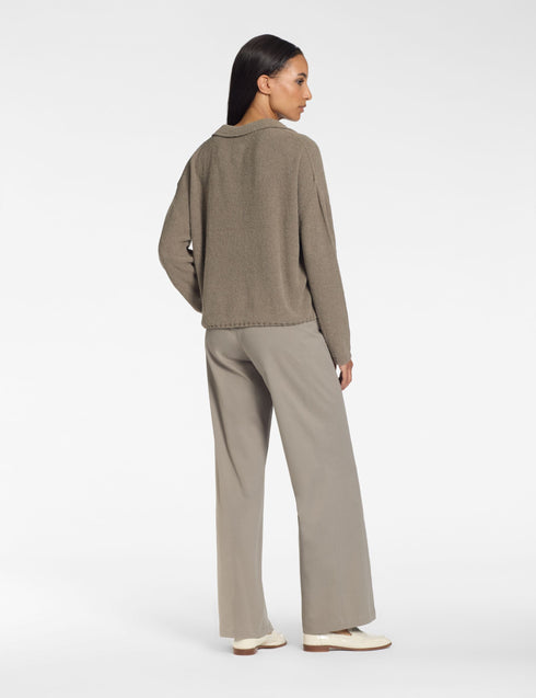 Polopulli – Frotté-Textur TAUPE