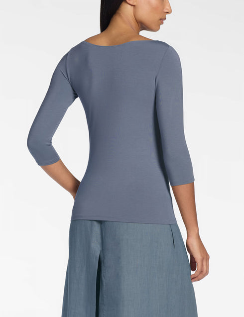 Aleisha T-Shirt - Modal-Stretch BLAU GRAU