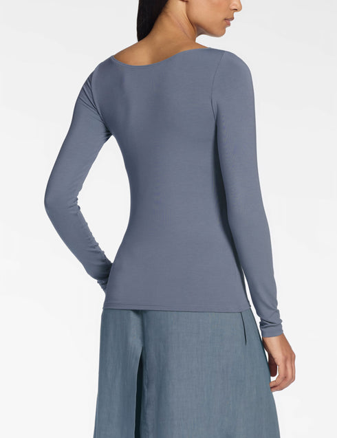 Zoe T-Shirt – Modal-Stretch BLAU GRAU