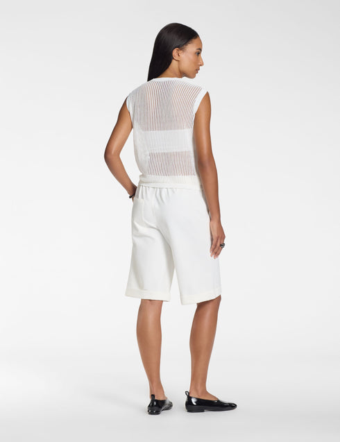 Pullover – Mesh-Effekt KREIDE