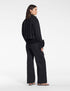 Jacke – Stretch-Leinen Schwarz